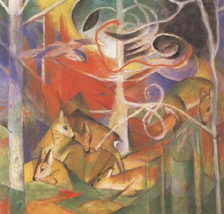 Franz Marc Deer in the Forest i (mk34)